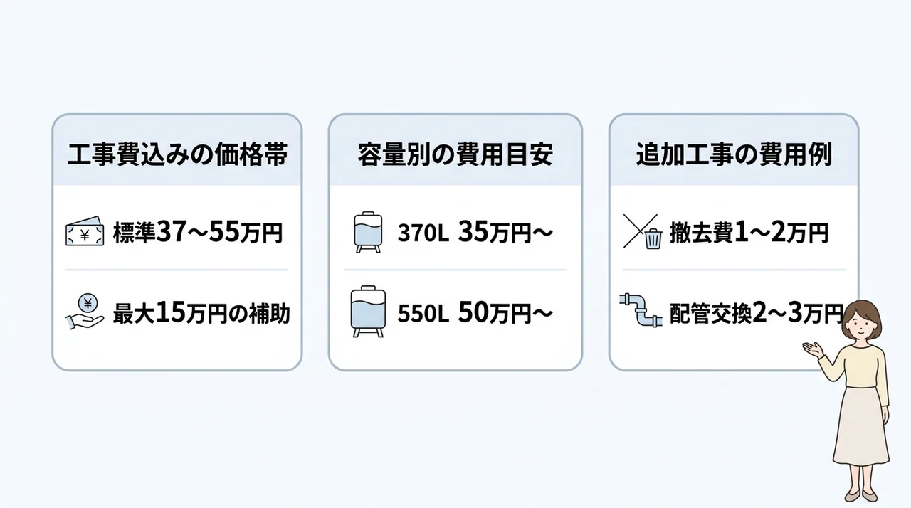 上尾市でエコキュート交換する際の費用相場