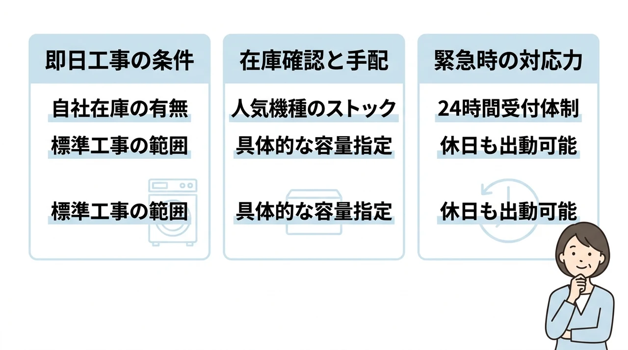エコキュート交換を即日対応してくれる業者