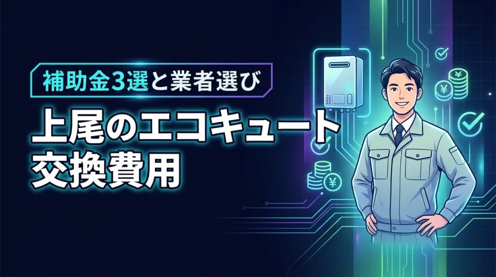エコキュート交換の費用相場と補助金3選！上尾市でどこに頼むべき？
