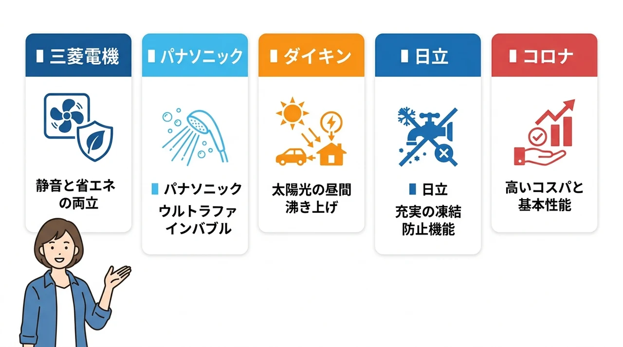 主要メーカー比較とおすすめ機種