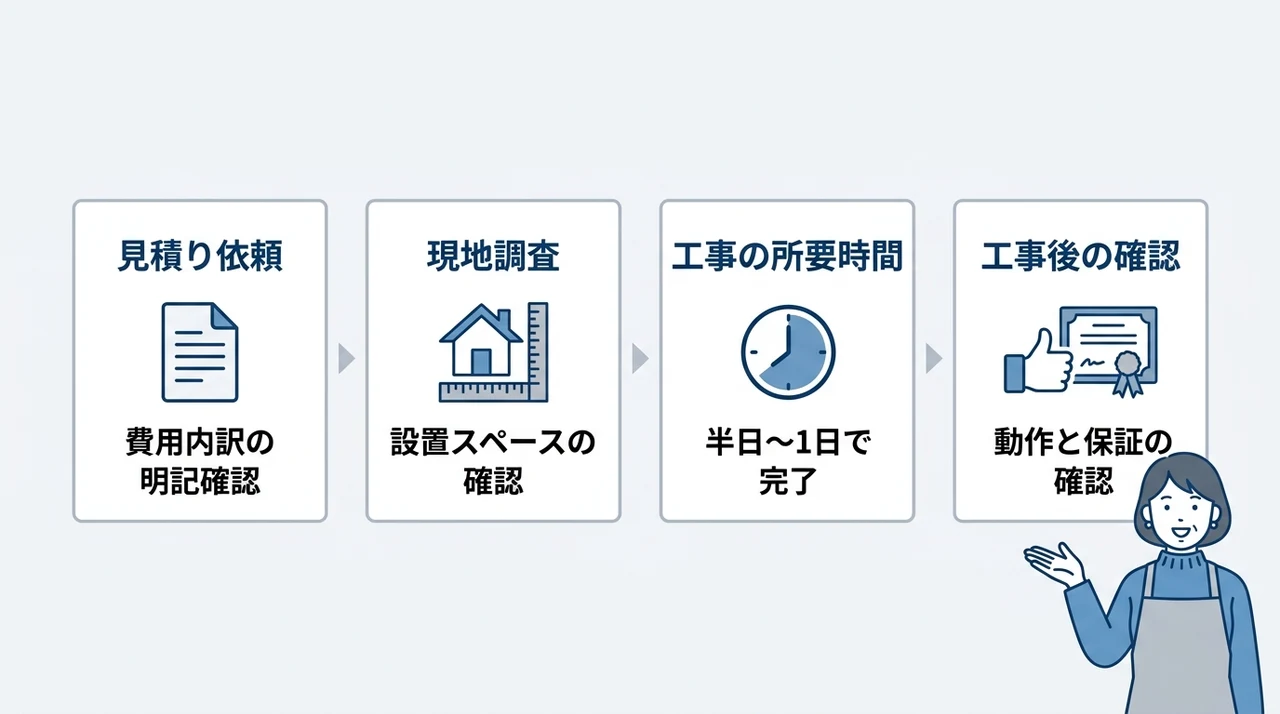 交換工事の流れと注意点