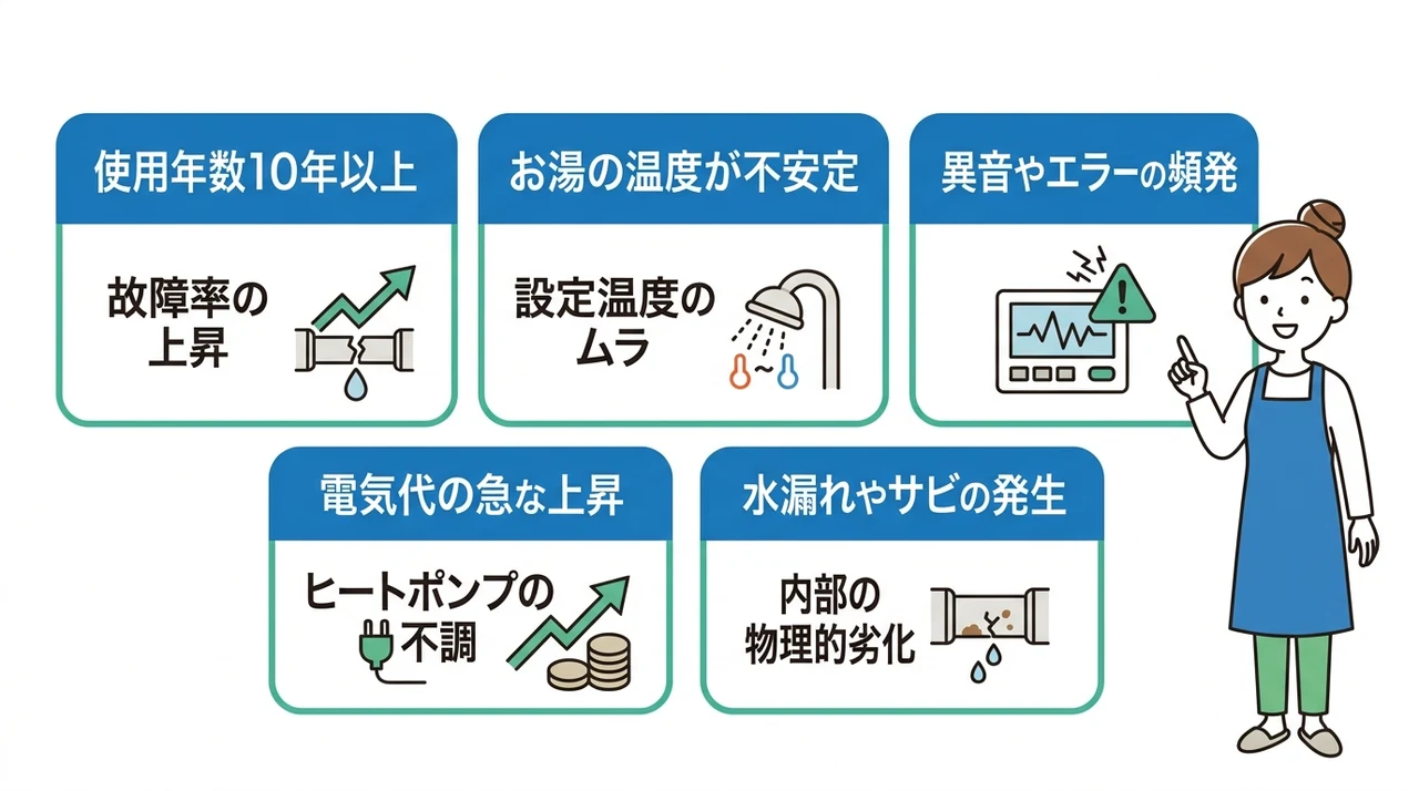 横浜でエコキュート交換を検討すべきタイミングと寿命サイン