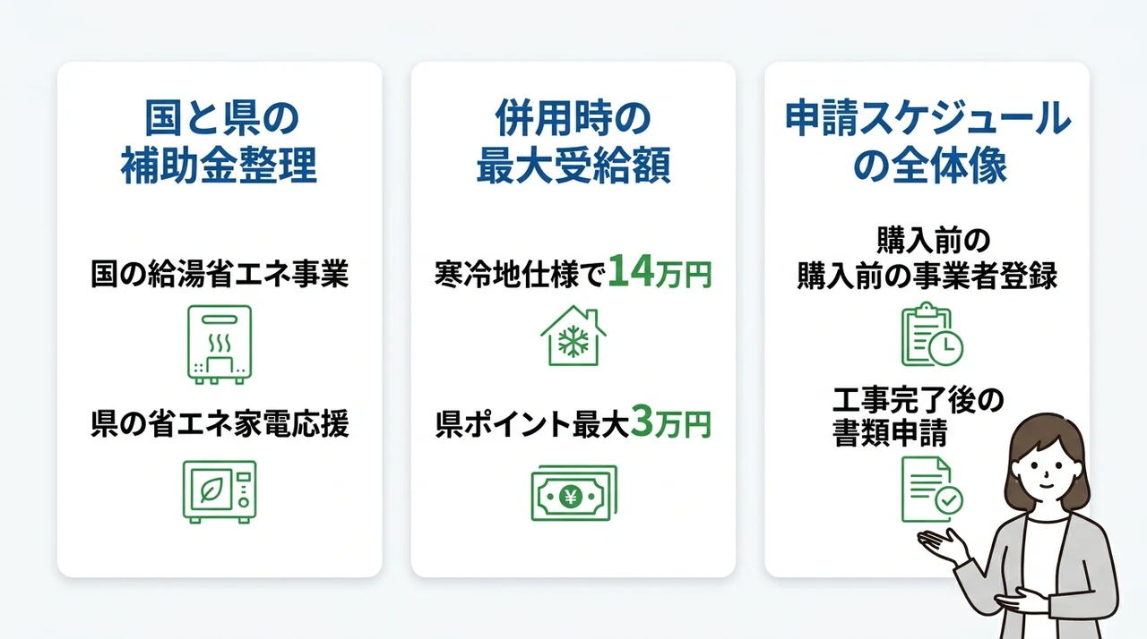 富山県のエコキュート補助金の全体像と併用の可能性