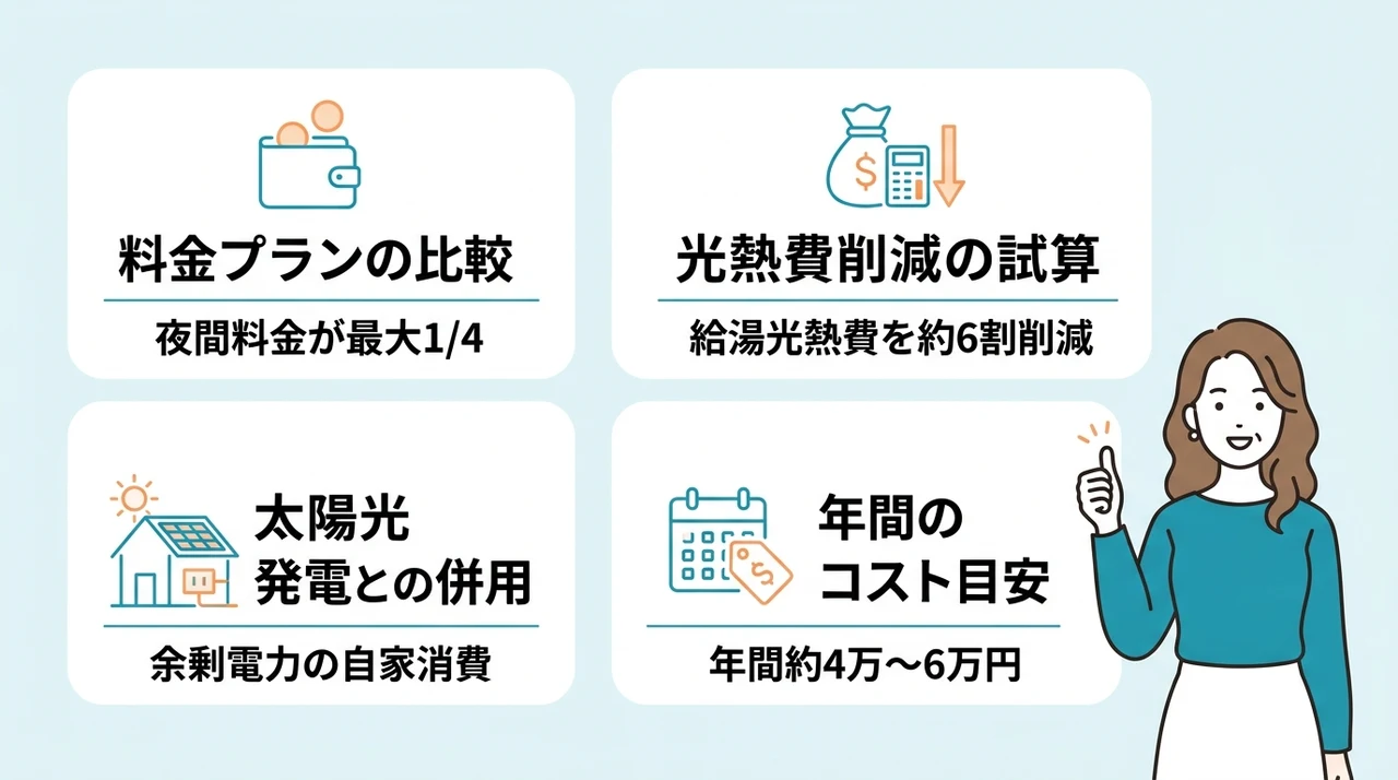 エコキュート導入で見直すべき電気料金プランと節約効果