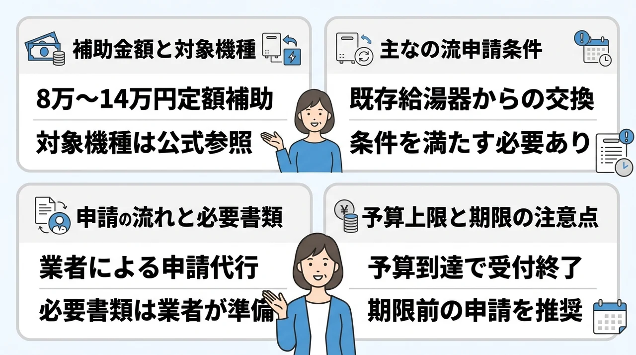 給湯省エネ2026事業の補助額と申請条件を解説