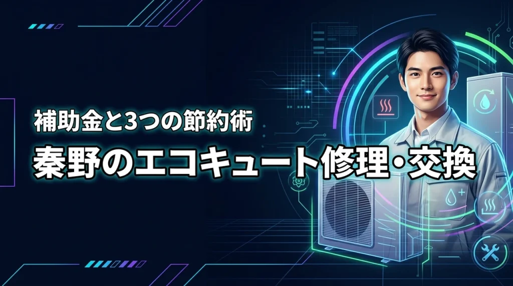 秦野市のエコキュート修理・交換を安くする3つの方法！補助金も賢く活用しよう