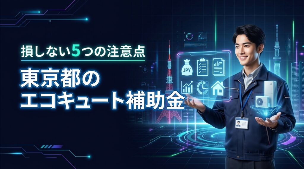 東京都のエコキュート補助金で負担を軽減！正しい申請方法と損をしない5つの注意点