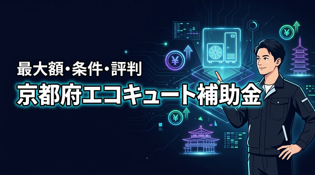 京都府のエコキュート補助金で最大いくら戻る？対象条件と評判のCoolsを徹底調査